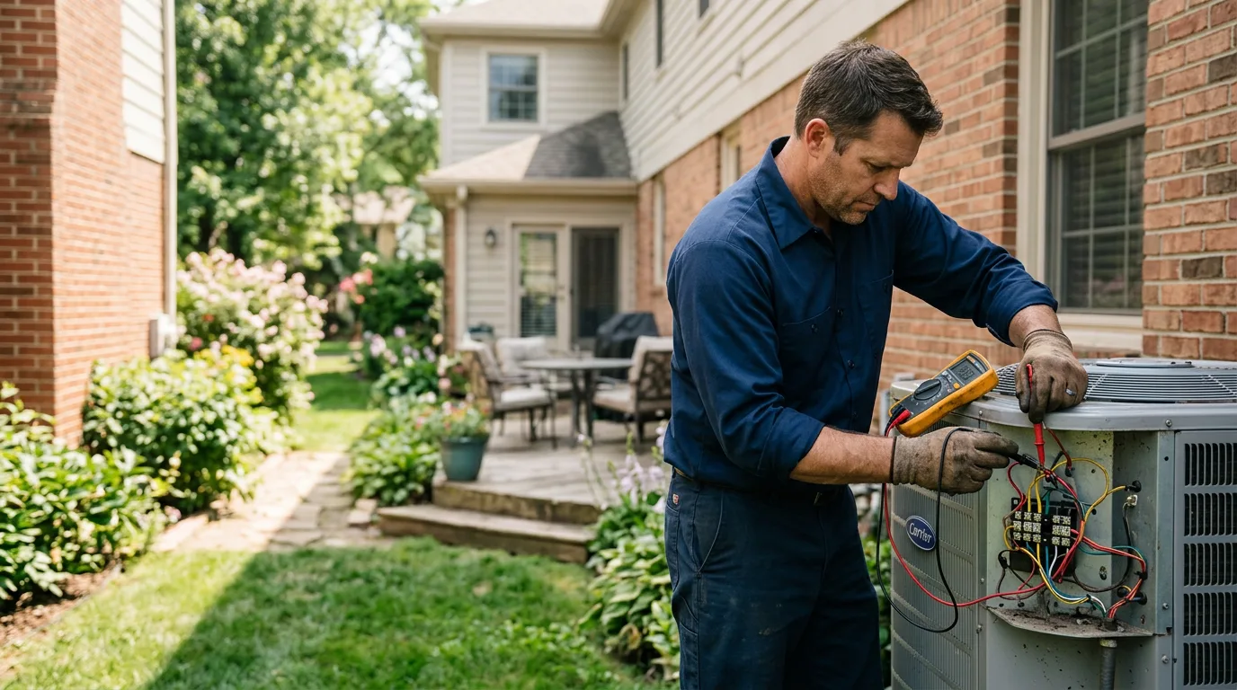 HVAC technician working near Mount Carmel, PA
